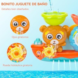 LYSSIID Juguetes para El Baño, Juguetes De Baño para Niños con 2 Potentes Ventosas, Juguetes Interactivos Multicolores Duraderos, Regalos Ideales para