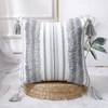 PANOD Decorative Boho Grey and Black Throw Pillow Covers 18x18