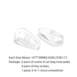 AB Max Eyeglasses Nose Pads - Soft Cushioned Rubber Glasses Replacement Nose Pad Included with Eyeglass Repair Kits for Sunglasses Myopia or Presbyopia Glasses LL-BT6JT