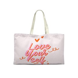 Le Jardin du Lin Printed Shopping Bag, Reusable Bag, Foldable, Fabric Bag with Two Long Handles, Size: 50 x 40 cm