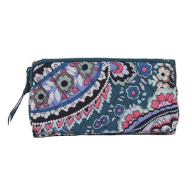 Vera Bradley RFID Wallet Wristlet Crossbody Bag in Cotton, Haymarket Paisley Jewel