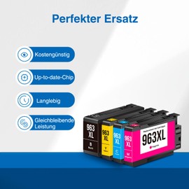 Starink 963XL Remanufactured Printer Cartridges Compatible with HP 963XL Multipack for HP Officejet Pro 9012e 9010 Cartridges 9010e 9012 9014 9014e 9020 9020e 9022 9022e 9025e 9015e 9016e 9016e 9019