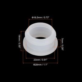 MECCANIXITY 4Pcs Snap Rubber Grommet Hole Plug Mount Dia 23mm ID 18.5mm H 14mm Seal Anti-Scratch for Electrical Box Cable Pipe Transparent