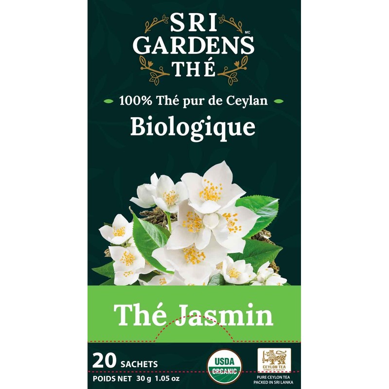 Sri Gardens Tea Jasmine Tea Bags, 20 count