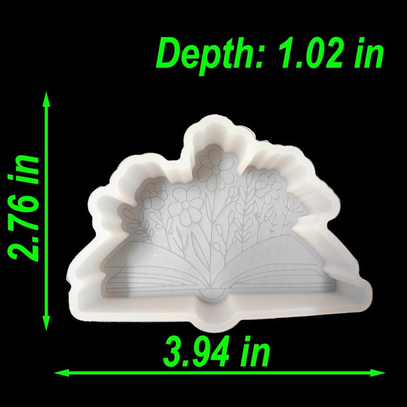 【300+ Design Optional】 Fuehbur Floral Book Car-Freshie Silicone Aroma Bead