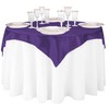 LinenTablecloth 60-Inch Square Satin Overlay Purple