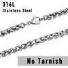 stino 7 Pack Stainless Steel Chains for Jewelry Making, No