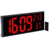 Lunartec Digital Wall Clocks: Set of 2 LED Wall &