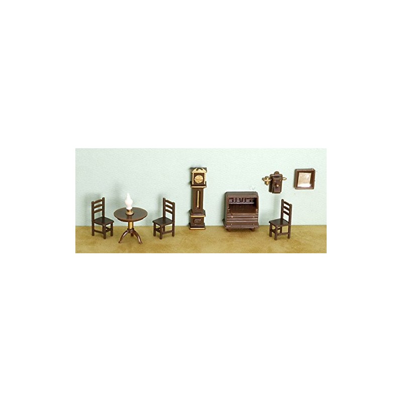 Dollhouse Miniature 1/4" Scale 9 Pc Living Room SET #G1452.