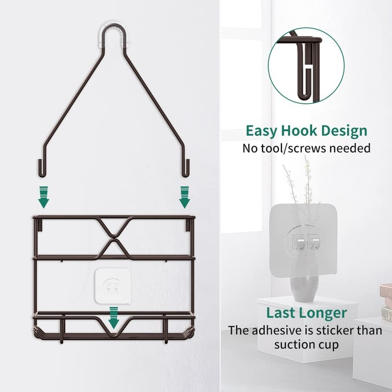 TreeLen Shower Caddy Over Shower Head Hanging Bathroom Caddy for