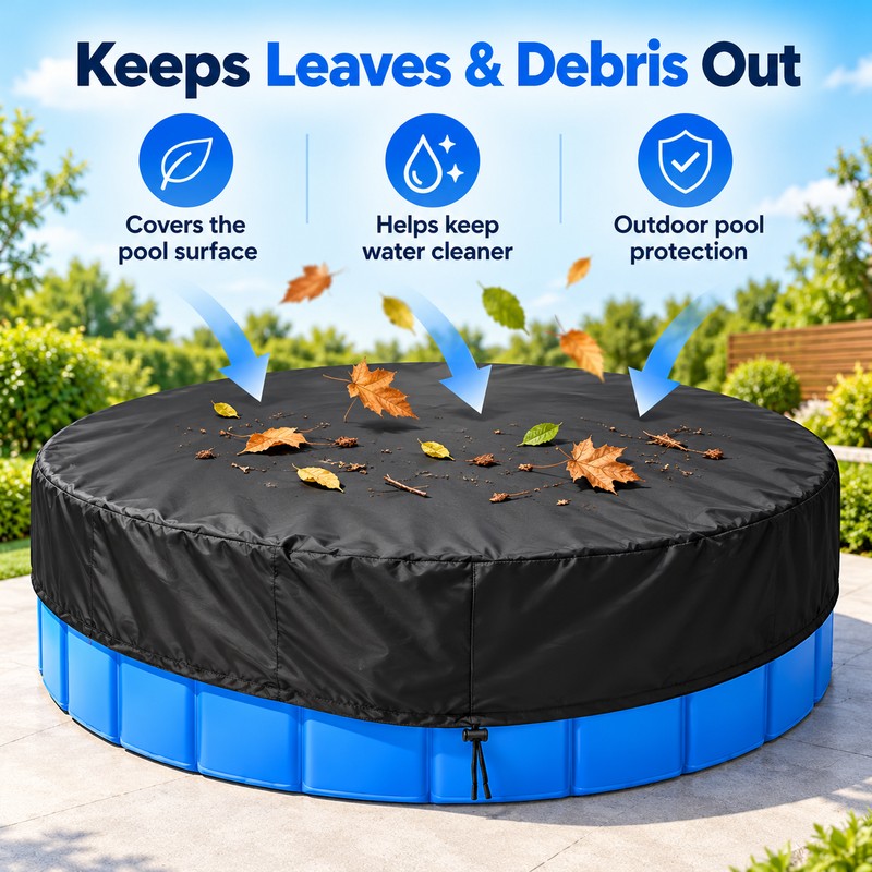 Round Above Ground Pool Cover 4-15FT, Waterproof Swimming Pool Blanket