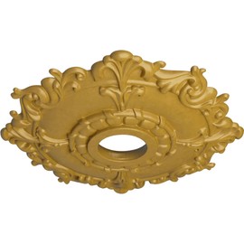Ekena Millwork CM18RLIGS Riley Ceiling Medallion, 18" OD x 3 1/2 ID x 1 1/2 P, Iridescent Gold