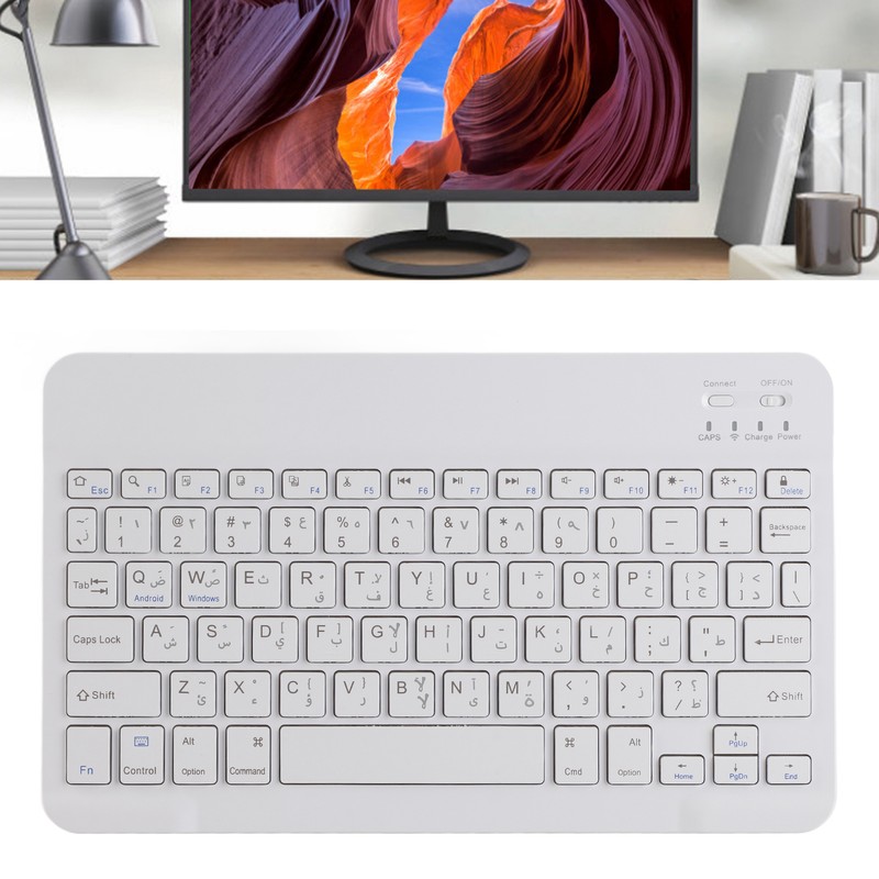 Keyboard 10 Inch UltraThin Wireless for Bluetooth Intelligent Computer Supplies(Arabic