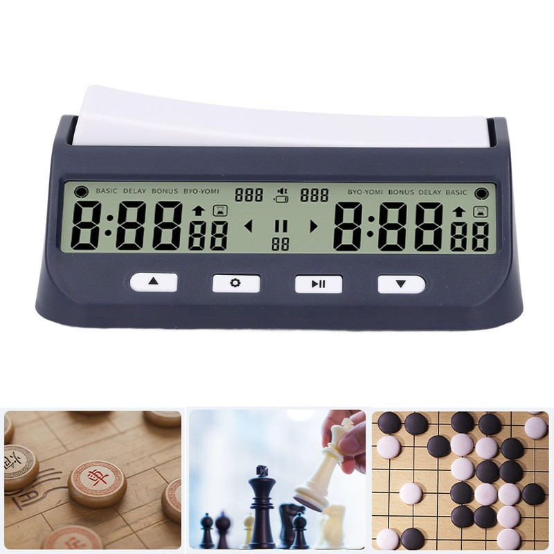 Chess Clock Digital Timer - Professional Tournament with Delay/Countdown, Portable