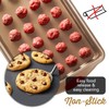 Baking Sheet Set, 3-Piece Cookie Sheet Set with Silicone Handles,