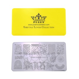 PUEEN Nail Art Stamping Plate - Fairytale Lover 02-125x65mm Unique Nailart Polish Stamping Manicure Image Plates Accessories Kit BH000662