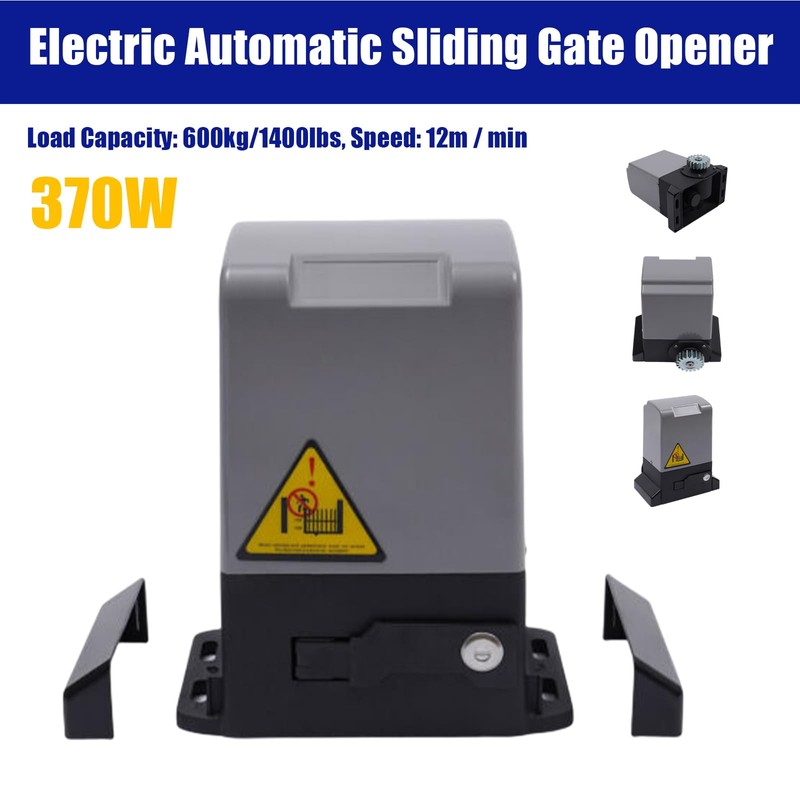 YIPONYT 1400lb Chain Driven Automatic Sliding Gate Opener with 2