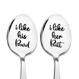 Funny Valentines Gifts for Wife Husband Anniversary Birthday Gifts for Boyfriend Girlfriend His and Hers Gifts for Couples Spoons Gifts for Fiance Fiancee His and Hers Spoons Gifts 2pcs