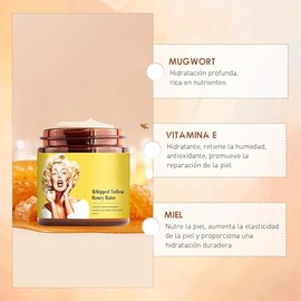 Crema Original, 120g Crema Original Facia, Beef Tallow for Skin, Honey Sebo de res Rostro Cuerpo Hidratante de Res Batido y Miel, Apto Para todo Tipo 