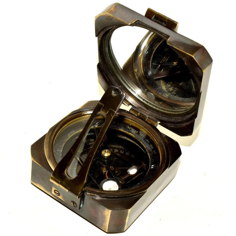 Medieval Replicas SOLID Brass Brunton 3 inch Compass Collectibles Compass