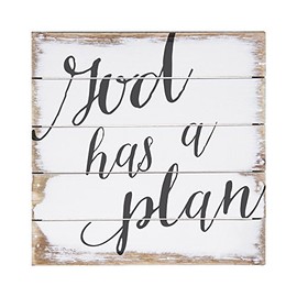 Sincere Surroundings PET10338 God Has a Plan 8 x 8, White