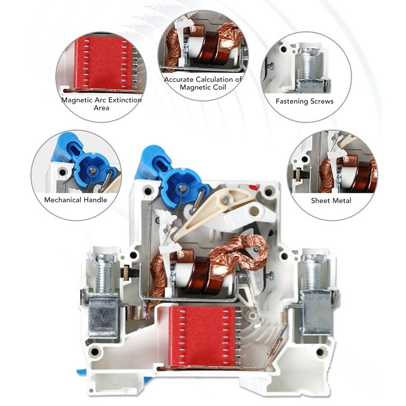 Mini Interlocking Conversion Circuit Breaker Guide Rail Type Manual Dual