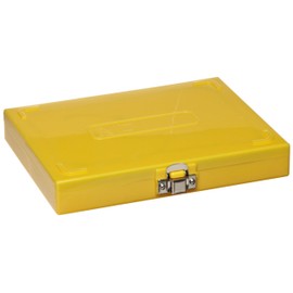 Heathrow Scientific HD15994D Yellow Cork Lined 100 Place Microscope Slide Box, 8.25" Length x 7" Width x 1.3" Height