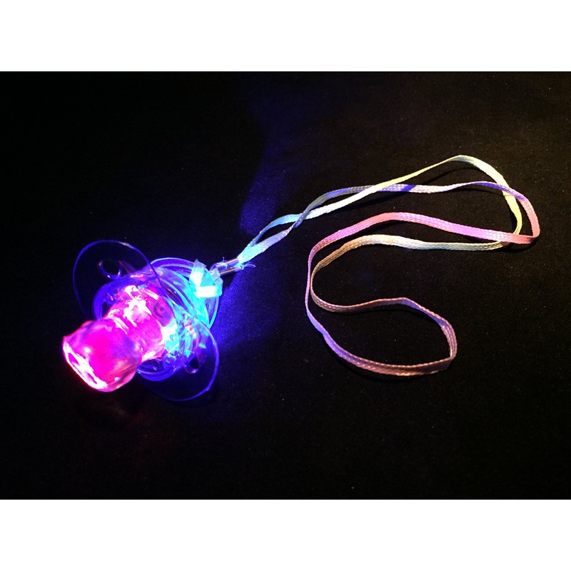 Flashing Panda Blinking Toy Pacifier Necklace (4 pieces)