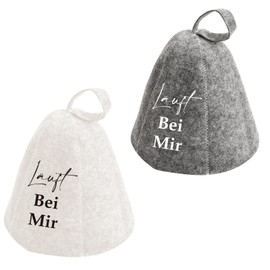 Sugeru Pack of 2 Felt Sauna Hat, Ideal Sauna Hat for Men and Women, Good Quality Sauna Hat, Pair of Sauna Accessories, Sauna Hat, Sauna Hat Felt, for Sauna Lovers a Wellness Experience (White Grey)