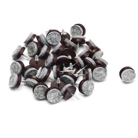 Nail on Felt Pads Furnigear Furniture Pads Nail- Floor Protectors for Furniture Legs 24Pack Chair Felt Pads for Hardwood Floors (1" (Gray))