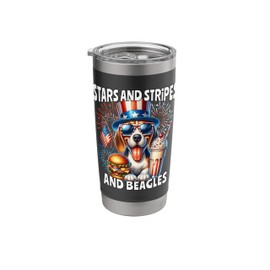 Beagle July 4th Of July Beagle Stainless Steel Insulated Tumbler