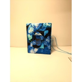 Timeless Treasures Blue Butterfly Photo Album - Holds 100 4 x 6 Photos - Handmade