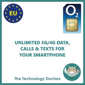 Unlimited O2 5G Business Mobile SIM with EU Roaming, Calls & SMS