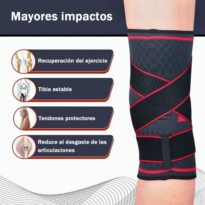 1 Par Rodilleras Elásticas Deportivas Compresion Para Gym
