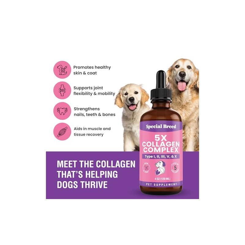 Premium Collagen for Dogs - Liquid Support for Joints, Skin,