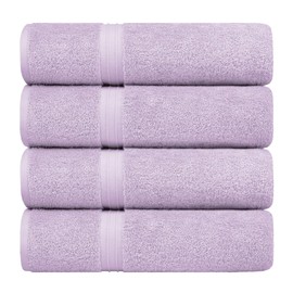Cotoniche Bath Towels Pack of 4 - Luxury & Cozy - Large (28" x 56") Absorbent, 100% Cotton - Versatile, Perfect as,Shower Towels, Travel Towels - Lilac