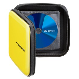 Sanwa Supply FCD-WLBD24Y 24-Disc Storage Semi-Hard Case, Yellow