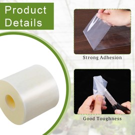 Xthrotsenk Greenhouse Repair Tape 6.3 mil Heavy Duty Greenhouse Tape Clear Plastic Tape UV Resistant Greenhouse Sheeting Coverings Film Tape for Seaming and Sealing(4" x 213')