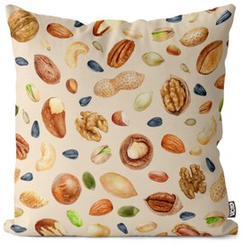 VOID Nüsse Grafik Weihnachten Kissenbezug Kissenhülle Sofa Couch Wohnzimmer Dekoration Weihnachten Deko Winter Outdoor Garten Kissen bezug deko, Kissen Größe:50 x 50 cm