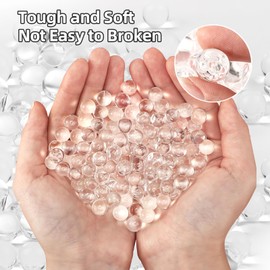 Eurtes Pack of 2 Transparent Water Beads, 100,000 Reusable Water Beads for Plants, Non-Toxic, Transparent Gel Balls, Hydro Beads for Vase Decoration