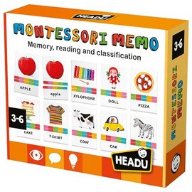 Headu - Montessori Memo, Learning Games, Toddler Learning, Flash Cards for Kids, Educational Games, Memory Skills, Reading, Logic, Age 3-6 Years