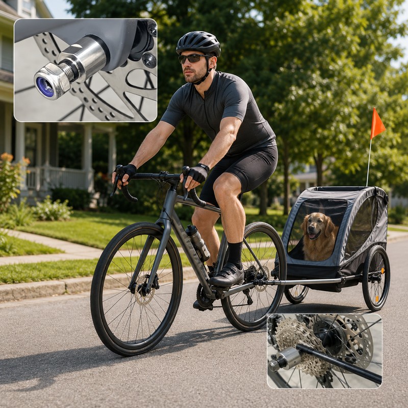 12mm Bicycle Trailer Thru Axle Adapter – M12×1.0 / 1.5