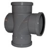 Triple Socket Pushfit Soil Pipe 90 Degree Access Tee -