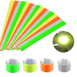 Sitengle Reflective Band, Armband, Set of 16, 4 Colors, Arm Reflector, Reflective Wristband, For Nighttime Running, Walking, Cycling, Traffic Safety, Night Roads, Accident Prevention, Disaster