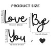 Handcrafted "Bye, Love You" Plywood Sign - Black Wall Art