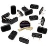 Adsamm® 16 x Plastic Gliders with 2 Nails / Black