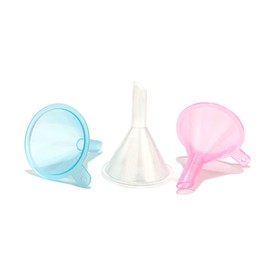 Refillable Cosmetic Containers Funnels, Funnels for Filling Bottles of Lotion, Water, Essential Oils, Lotions, Shampoo, Conditions, Cleaning Products, Pink, Clear, Blue