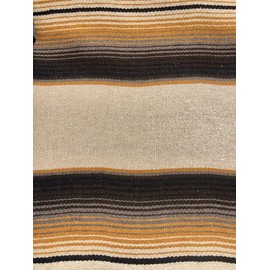 Cruiser Candy Traditional Mexican Serape Blanket - Vibrant Handwoven Acrylic Throw for Bed, Yoga, Beach, Picnic, Camping - Tassel Trim Boho Décor - Extra Large 60x80 Inches - Gold Tan Black