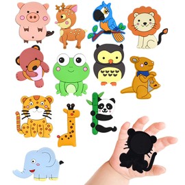 Animal Fridge Magnets,12 Pcs Refrigerator Magnets For Kids, Fridge Magnets For Toddlers,Cute Animal Magnets,For Whiteboard,Fridge,Kids Gift