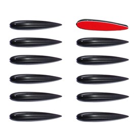 TerraShine Vortex Generator Pack of 12 Cushion Protector Anti-Scratch Wind Noise Reducer Guard Door Edge Car Universal (Black)